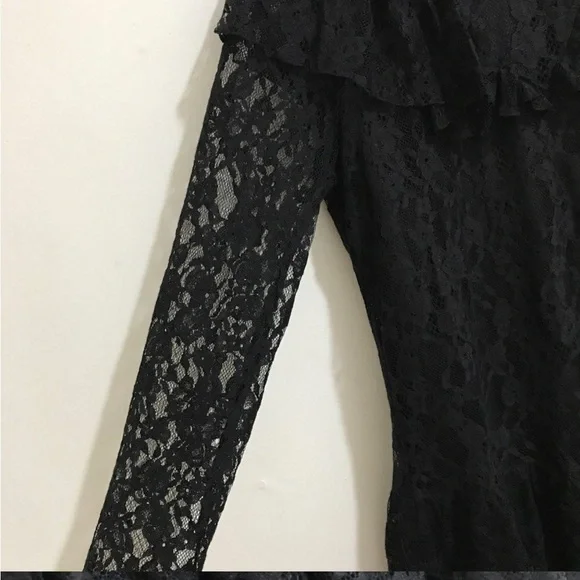ZARA lace mini dress small black size s - Picture 8 of 13